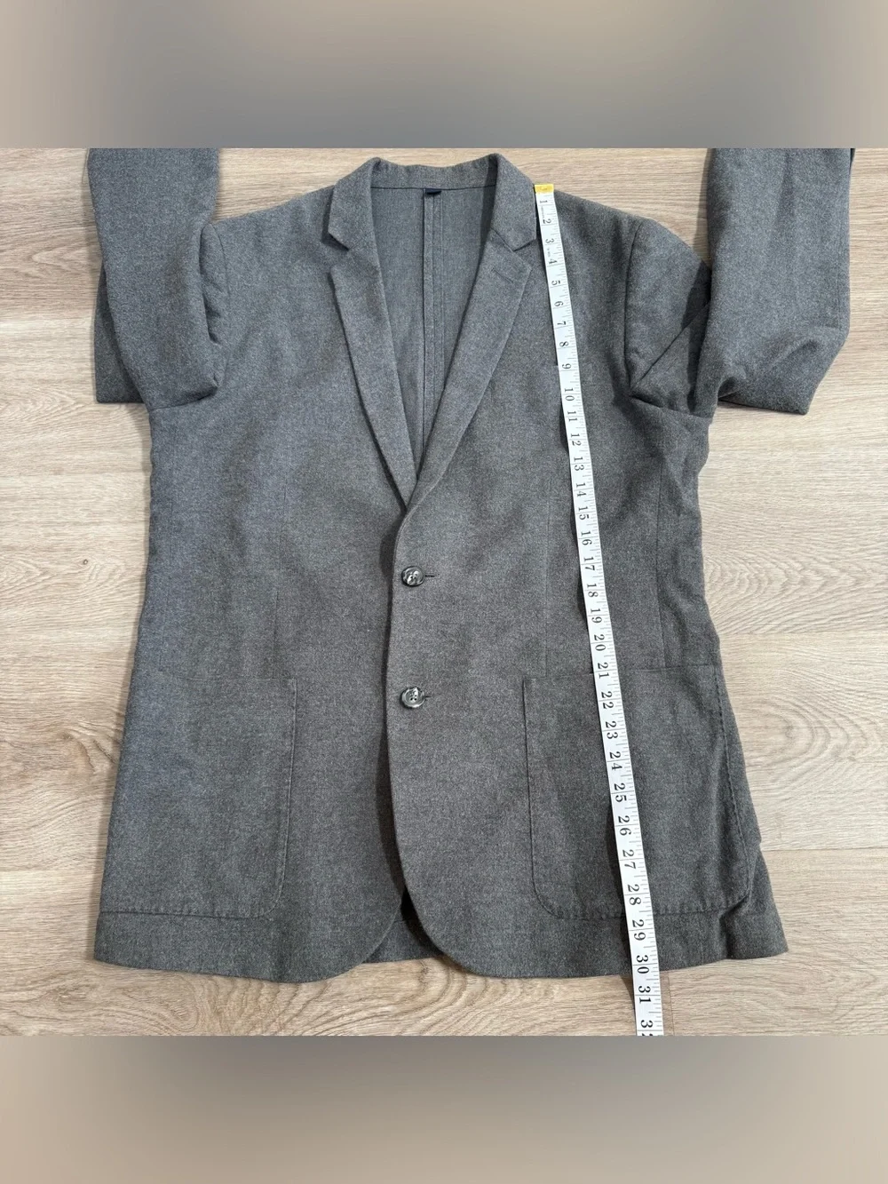 J Crew Jacket Mens 42R Gray Unstructured Travel Thompson Slim Fit Knit Blazer
